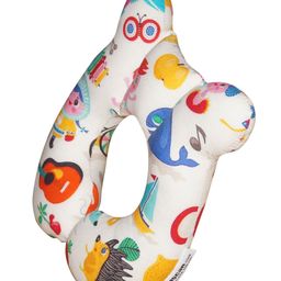 Oscar Home Baby's U Shape Neck Pillow for Car Seat and Stroller for Travel, Train, Flight, Bus - Multicolour-picture-13
