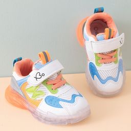 Babyoye Velcro Closure Sports Shoes - Orange-image-26