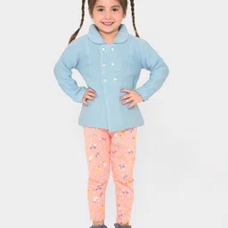 Mi Arcus 100% Cotton Full Sleeves Striped Design Winter Wear Coat - Blue-picture-22