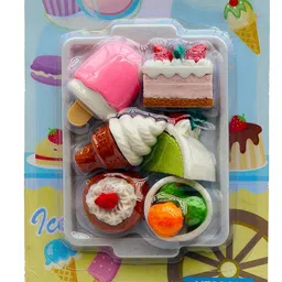 SKB Cute Dessert Themed Erasers Set - Multicolour-picture-32