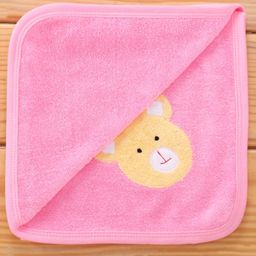 Child World  Terry Knit Hand and Face Towel with Bear Embroidery L 43 x B 43 cm - Pink-picture-23