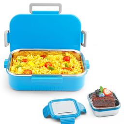 Signoraware Chipmunk Steel Lunch Box - Blue-10