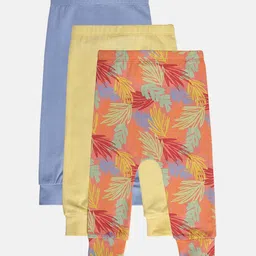 MINI KLUB Infant Girls Pack Of 3 Printed Mid-Rise Joggers-picture-35