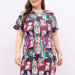 Berrylush Women Curve Print Bodycon Dress-image-11