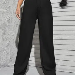 Stylecast X Kotty Women Straight Fit High-Rise Mildly Distressed Stretchable Jeans-image-56