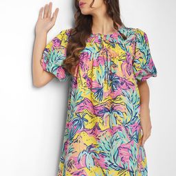 HERE&NOW Floral Print Fit & Flare Midi Dress-image-71