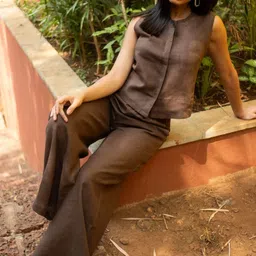 Creatures of Habit Linen Top With Oversized Trouser-image-29