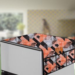 The Furnishing Tree Orange Plastic Refrigerator Cover-image-58