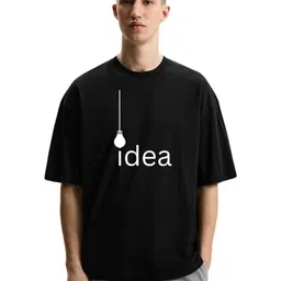 Fashnobic Men Typography Printed Round Neck Cotton Oversized T-shirt-image-64