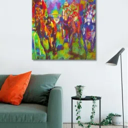 999store Multicolor Portrait Horse Racing Wall Painting-25