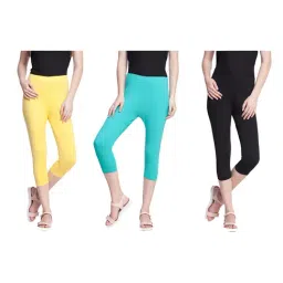 Dollar Missy Multicolor Slim Fit Capris Pack of - 3-picture-25