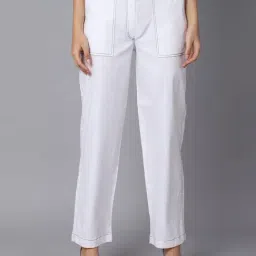 TAG 7 White Cotton Trousers-image-7