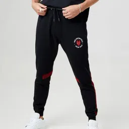 The Souled Store Black Iron Man Printed Joggers-image-91