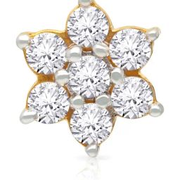 Malabar Gold and Diamonds 22k Gold Floral Nosepin for Women-picture-20
