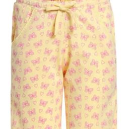 Jockey Kids Yellow & Pink Cotton Printed Shorts-image-97