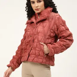 Elle Brown Regular Fit Jacket-image-60
