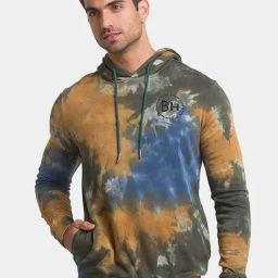 Being Human Green Cotton Regular Fit Logo Printed Hooded Sweatshirts-picture-32