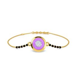 Kisna Diamond & Gold Jewellery Aria 18k Gold & Diamond Mangalsutra Bracelet for Women-image-30