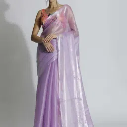 Jaipur Kurti Purple Plain Sarees-picture-1