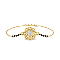 Kisna Diamond & Gold Jewellery Abia 18k Gold & Diamond Mangalsutra Bracelet for Women-image-31