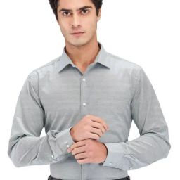 Park Avenue Green Slim Fit Self Pattern Shirt-picture-46