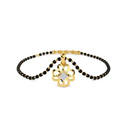 Kisna Diamond & Gold Jewellery Adara 18k Gold & Diamond Mangalsutra Bracelet for Women-image-2