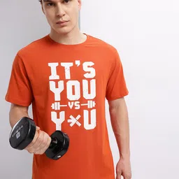 HRX by Hrithik Roshan Typography Printed Training T-shirt-image-38