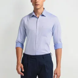 Arrow Blue Slim Fit Texture Shirt-picture-6