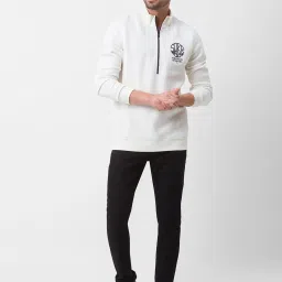 Spykar White Cotton Regular Fit Sweatshirt image 5