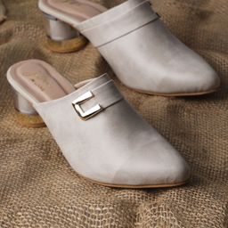 JM Looks Pointed Toe Block Heel Mules image 2