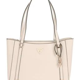 Guess Women Beige Solid Tote Bag-46
