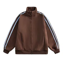 HERE&NOW Men Mock Collar Striped Casual Bomber Jacket-image-20