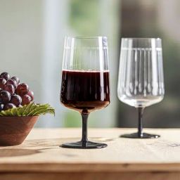 Troveas Transparent Vino Noir Wine Glasses - Set of 2 (380 ml)-39