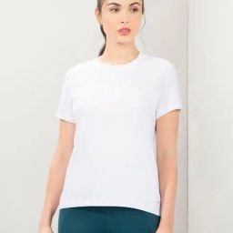 Amante White Regular Fit Solid T-Shirt-image-43