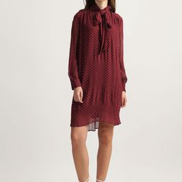 GANT Women Polka Dot Print Tie-Up Neck A-Line Mini Dress-image-13