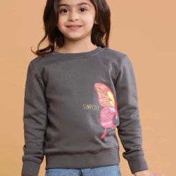 Tales & Stories Kids Grey Printed Full Sleeves Sweatshirt-image-35