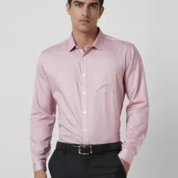 Van Heusen Pink Cotton Slim Fit Printed Shirt-picture-37