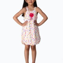 Creative Kid'S Girls Pink Regular Fit Printed Dress-image-81
