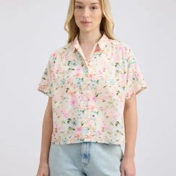 Pepe Jeans Beige Floral Print Short Sleeve Shirt-picture-20