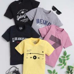 Fourfolds Unisex Multicolor Printed T-Shirt-image-15