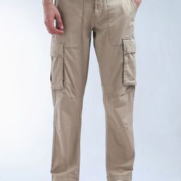 Flying Machine Men Relaxed Mid-Rise Cargos Trousers-image-55