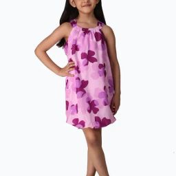 Creative Kid'S Girls Purple Regular Fit Printed Dress-image-74
