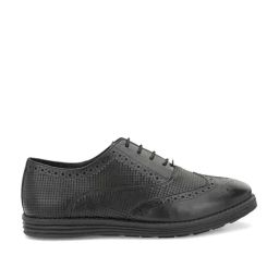 Legwork Men's Black Brogue Shoes-image-35