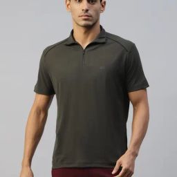 Slowave Olive Slim Fit Sports T-Shirt-image-64