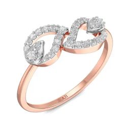 Joyalukkas 18k Rose Gold & Diamond Leaf-shaped Ring for Women-image-43