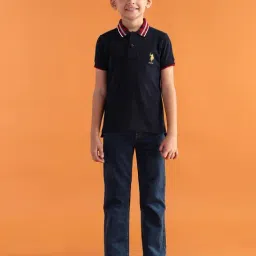 US Polo Kids Boys Navy Cotton T-Shirt-image-73