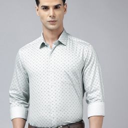 Arrow Manhattan Slim Fit Printed Pure Cotton Formal Shirt-image-47
