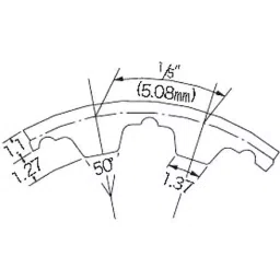 Mitsuboshi 7.9 mm Width 112 No of Teeths Timing Belt XL Type Polyurethane, 224XL031U-image-97