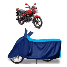 Auto Pearl Two Wheeler Cover for Hero Passion Pro - Cyan, Blue-image-58