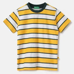 United Colors of Benetton Boys Striped Round Neck Pure Cotton T-Shirt-picture-32